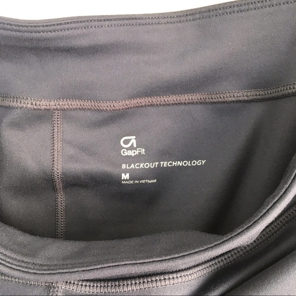 Gap Fit sporty striped blackout workout leggings M - Picture 3 of 6